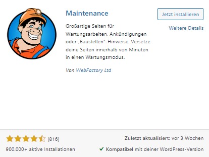 Maintenance Plugin